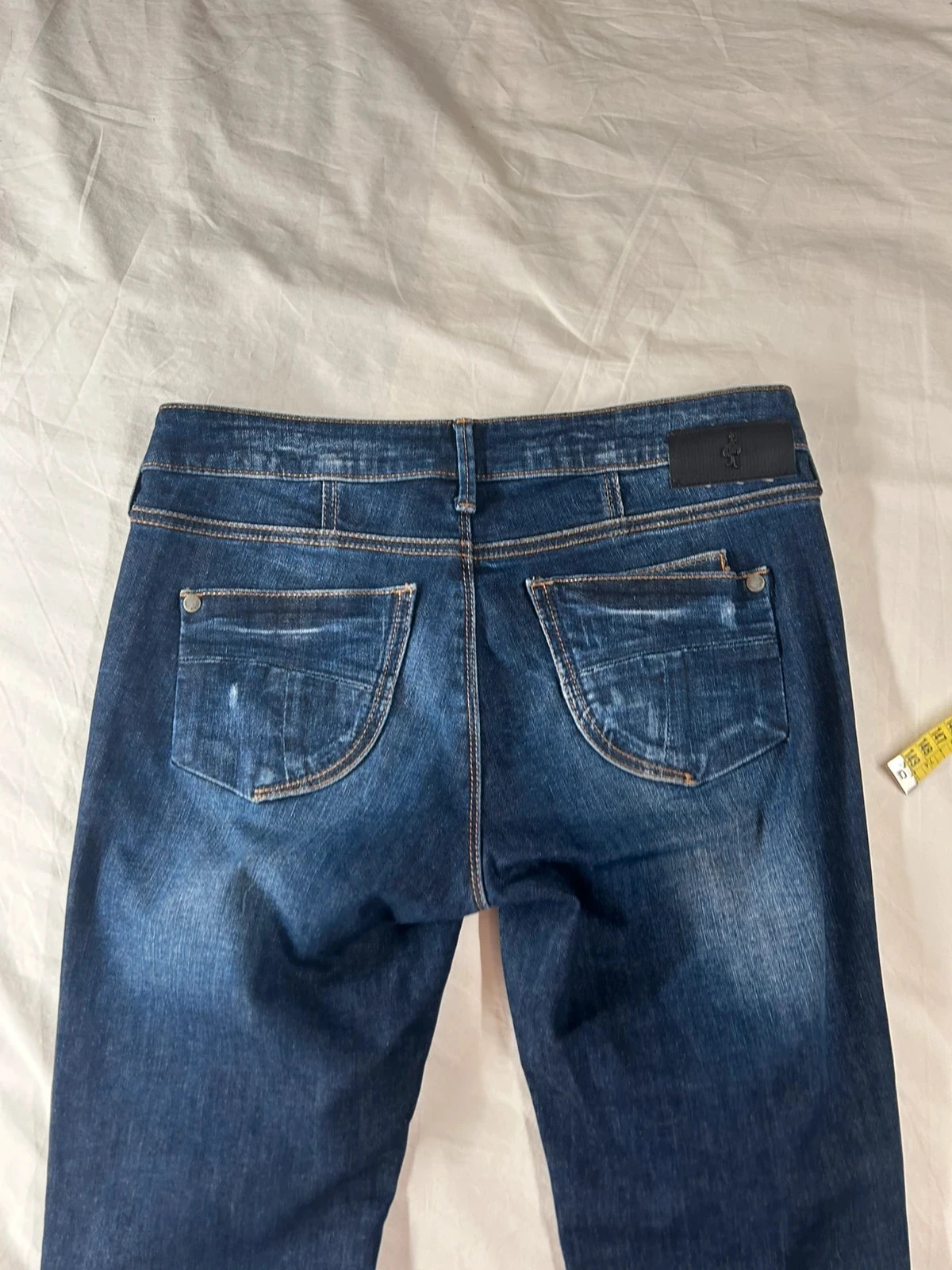 Navy blue slim fit jeans – photo 12